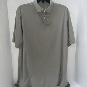 Peter Millar Summer Comfort Polo Shirt Men's Large Gray